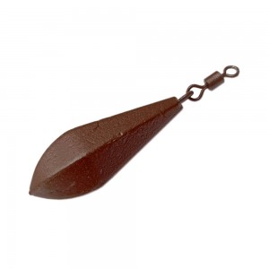 F-FISHING Грузило горизонт ушко вертлюг 110г brown 2шт ВР