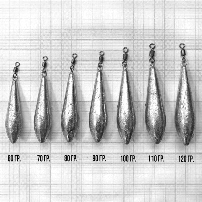 F-FISHING Грузило Long Cast с вертлюгом 110г 2шт ВР