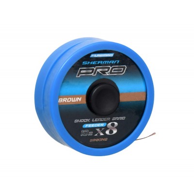 FLAGMAN Шок-лидер плетеный Sherman Pro Braid PE X8 10м Brown 0.14мм 9кг