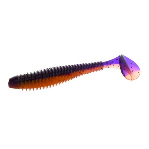 F-FISHING Виброхвост Mystic Fish Fat 2.8" #0502 Violet Orange 7см 5шт