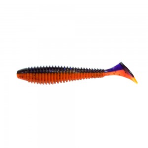 FLAGMAN Виброхвост Mystic Fish Fat 3,8" #0502 Violet Orange