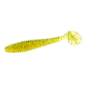 FLAGMAN Виброхвост Mystic Fish Fat 3,8" #112 Chartreuse 9,5см 4шт