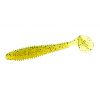 FLAGMAN Виброхвост Mystic Fish Fat 3.8" #112 Chartreuse 9.5см 4шт